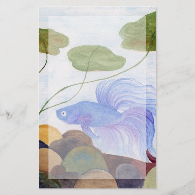 Papelería Blue Betta Fish (Anverso)