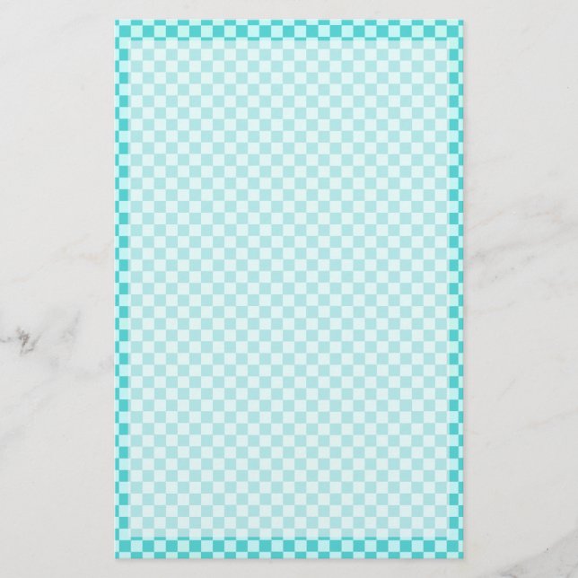 Papelería Blue Combination Classic Checkerboard de STaylor (Anverso)