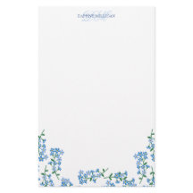 Blue Forget Me Nots - Añadir nombre Monograma