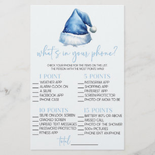 Papelería Blue Santa Qué hay en tu juego de Baby Shower para