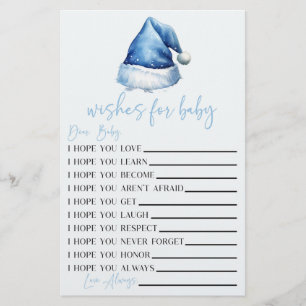 Papelería Blue Santa Wiers Para La Actividad De Baby Shower