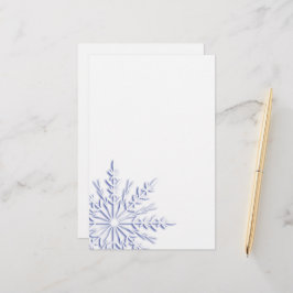 Papelería Blue Winowflake on White