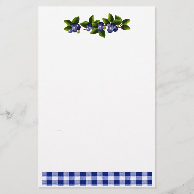 Papelería Blueberries Stationery (Anverso)