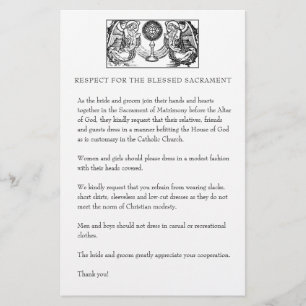 Papelería Boda católico: Modesto atuendo de iglesia para inv