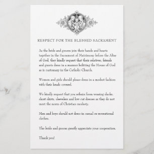 Papelería Boda católico: Modesto atuendo de iglesia para inv
