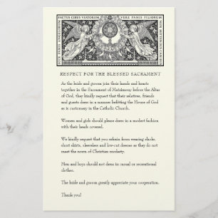 Papelería Boda católico: Modesto atuendo de iglesia para inv