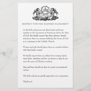 Papelería Boda católico Modesto atuendo de iglesia para invi