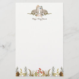 Papelería Boda de acuarela de Boho Woodland Otter