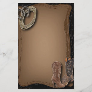 Papelería boda de botas de vaquero occidente enganchadas