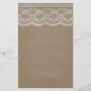 Papelería Boda de cuero y encaje