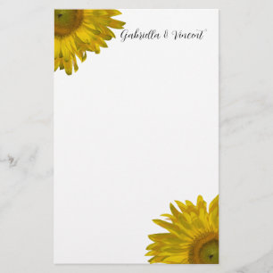 Papelería Boda de girasol amarillo