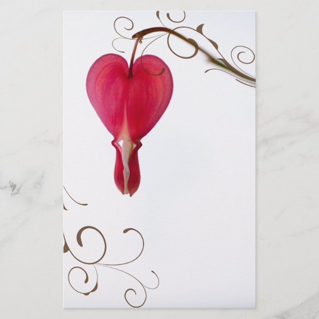 Papelería Boda de las flores de sangre roja (Anverso)