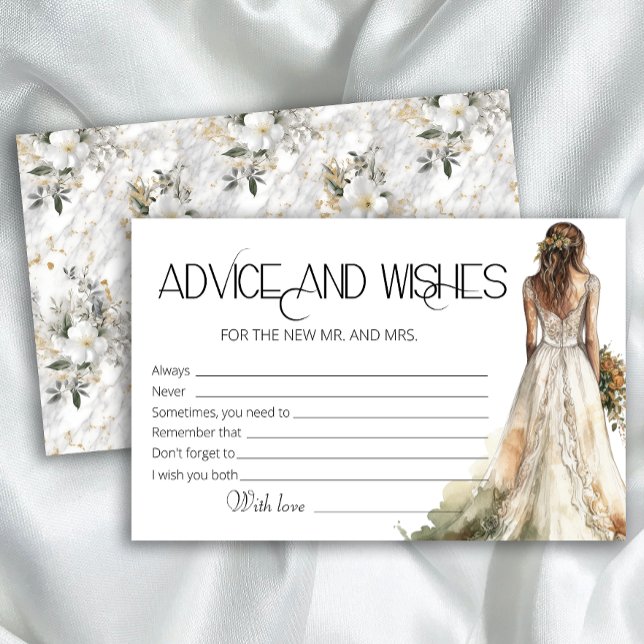 Papelería Boda de novia da consejo y desea ducha de novia (Subido por el creador)