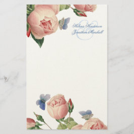 Papelería Boda de Rosas Vintage Gracias Stationery