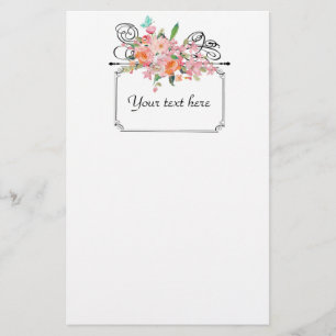 Papelería boda de signos colgantes de flores de Victoria