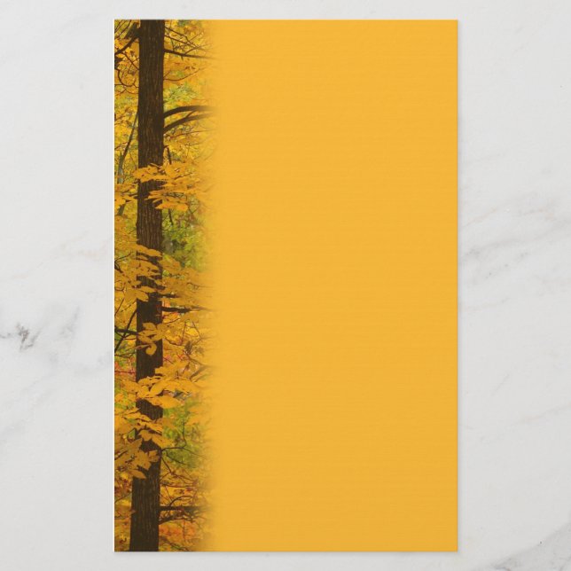 Papelería Boda del bosque amarillo otoñal (Anverso)