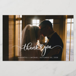 Papelería Boda fotográfico moderno Gracias