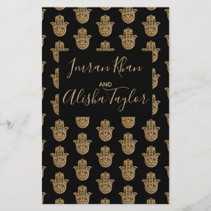 Papelería Boda indio Gold hamsa Henna Invitación