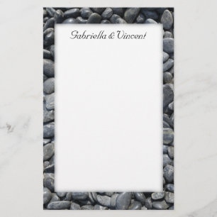 Papelería Boda Smooth Black Pebbles