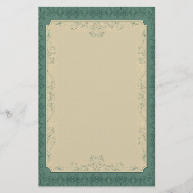 Papelería Boda verde esmeralda de champán Art Deco (Anverso)