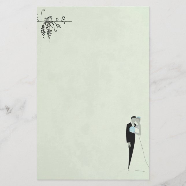 Papelería Boda verde suave (Anverso)