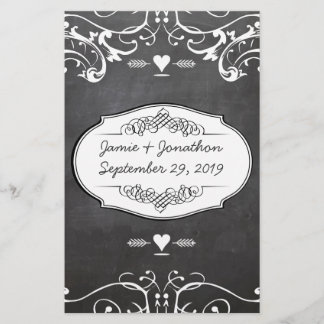 Papelería Bodas de tipografía de Chalkboard
