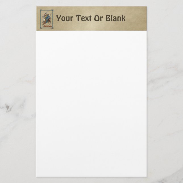 Papelería Bogatyr ruso medieval (Anverso)