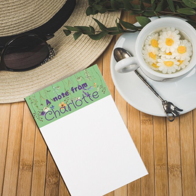 Papelería Boho Country wildflower acuarela verde (Subido por el creador)