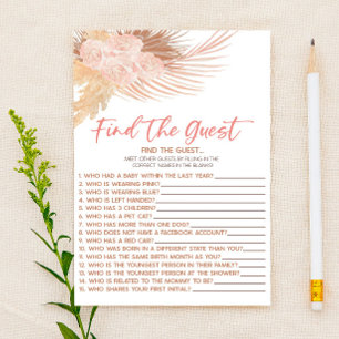 Papelería Boho Pink Floral Encuentra El Juego De Baby Shower