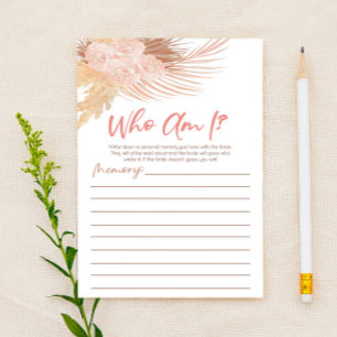 Papelería Boho Pink Floral Quién Soy Yo Un Juego De Ducha Br