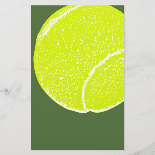 Papelería bola de tenis amarilla (Anverso)