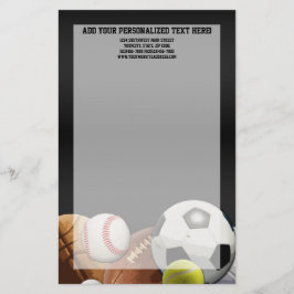 Papelería Bolas de los deportes de All Star con la pared de