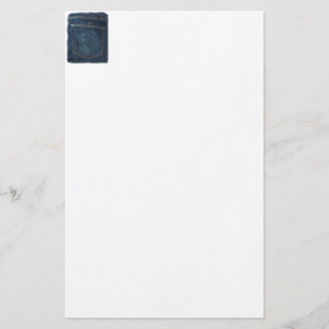 Papelería Bolsillo del dril de algodón de los tejanos (Anverso)