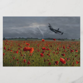Papelería Bombardero De Lancaster Por Un Campo De Adormidera
