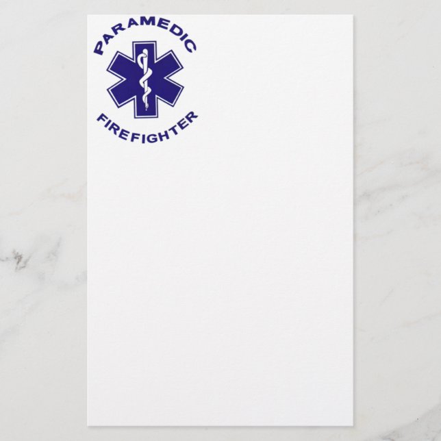 Papelería Bombero paramédico (Anverso)