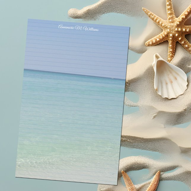 Papelería Bonito Beach Personalizado Lined (Subido por el creador)