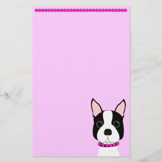 Papelería Bonito en Boston rosada Terrier