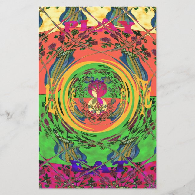 Papelería Bonito y encantador diseño de impresión de arte fl (Anverso)