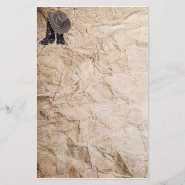 Papelería Boots de vaquero y Gorra (Anverso)