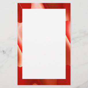 Papelería borde abstracto rojo