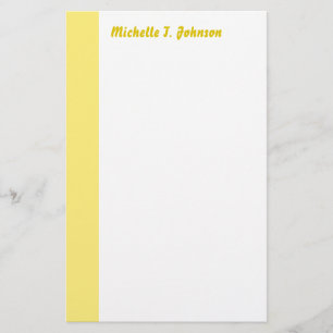 Papelería borde amarillo simple