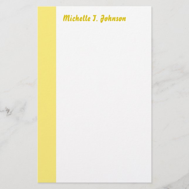 Papelería borde amarillo simple (Anverso)
