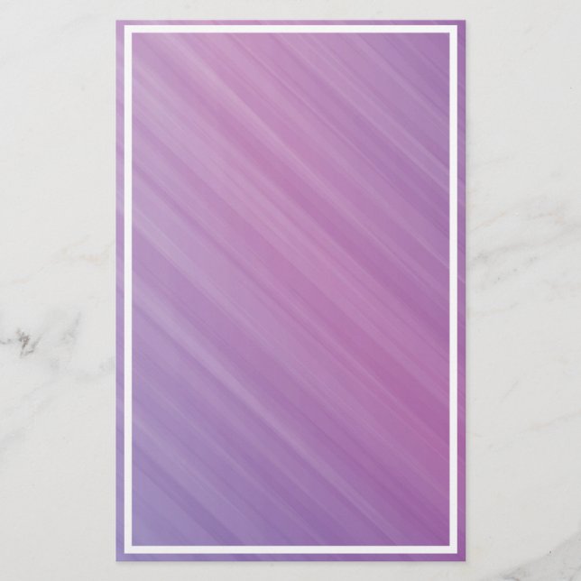 Papelería Borde blanco lavanda púrpura pastel (Anverso)