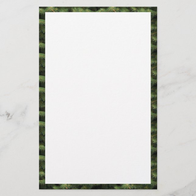 Papelería Borde de árbol de Spruce (Anverso)