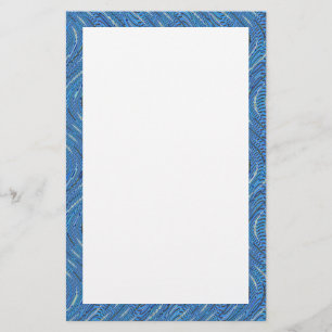 Papelería borde de ondas azules