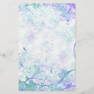 Papelería Borde floral flotante con problemas