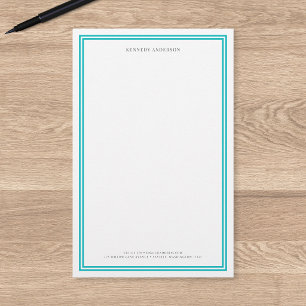 Papelería Bordes Clásicos Modernos de Color Personalizado