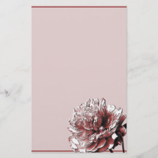 Papelería Borgoña y Peonia Rosa