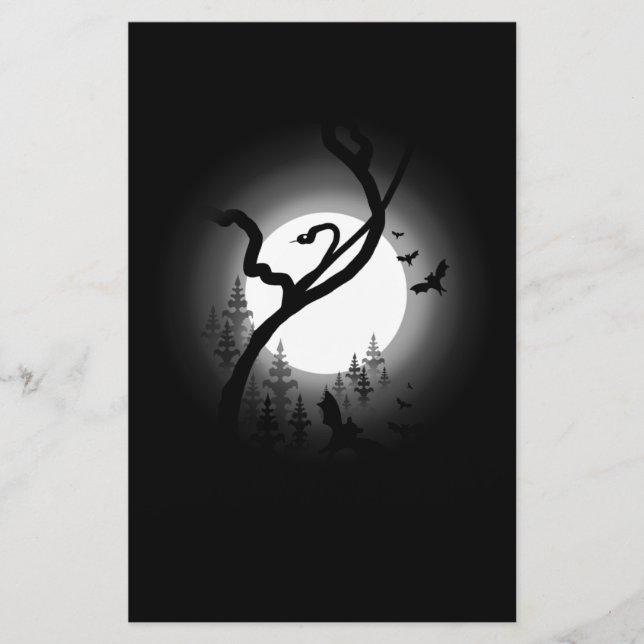 Papelería Bosque nocturno encantado (Anverso)