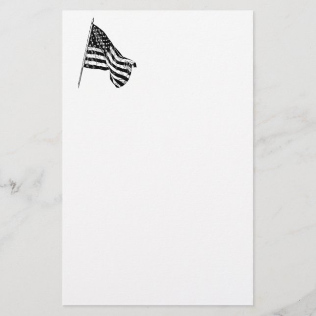 Papelería Bosquejo de la bandera americana (Anverso)